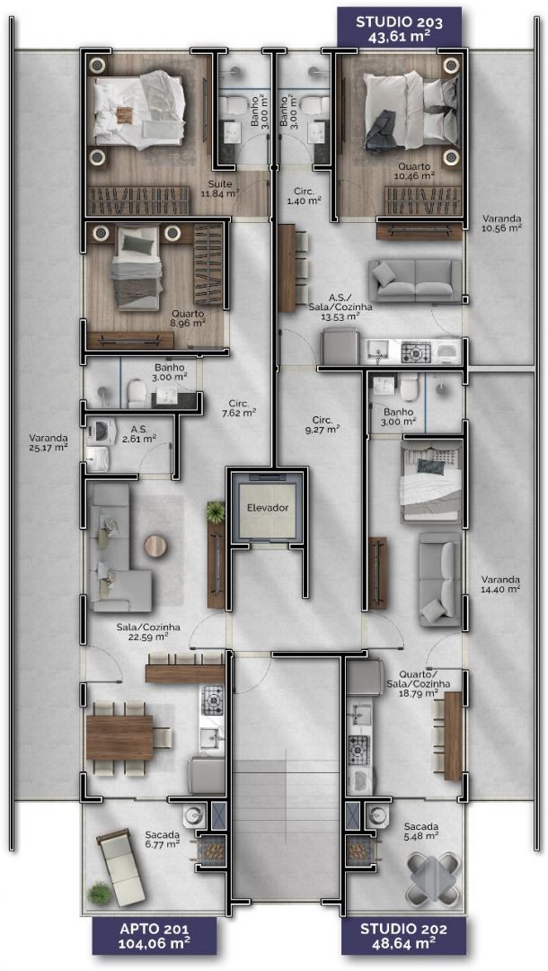 Apartamento, 2 quartos, 1 m² - Foto 4