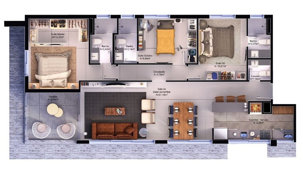 Apartamento, 3 quartos, 211 m² - Foto 26