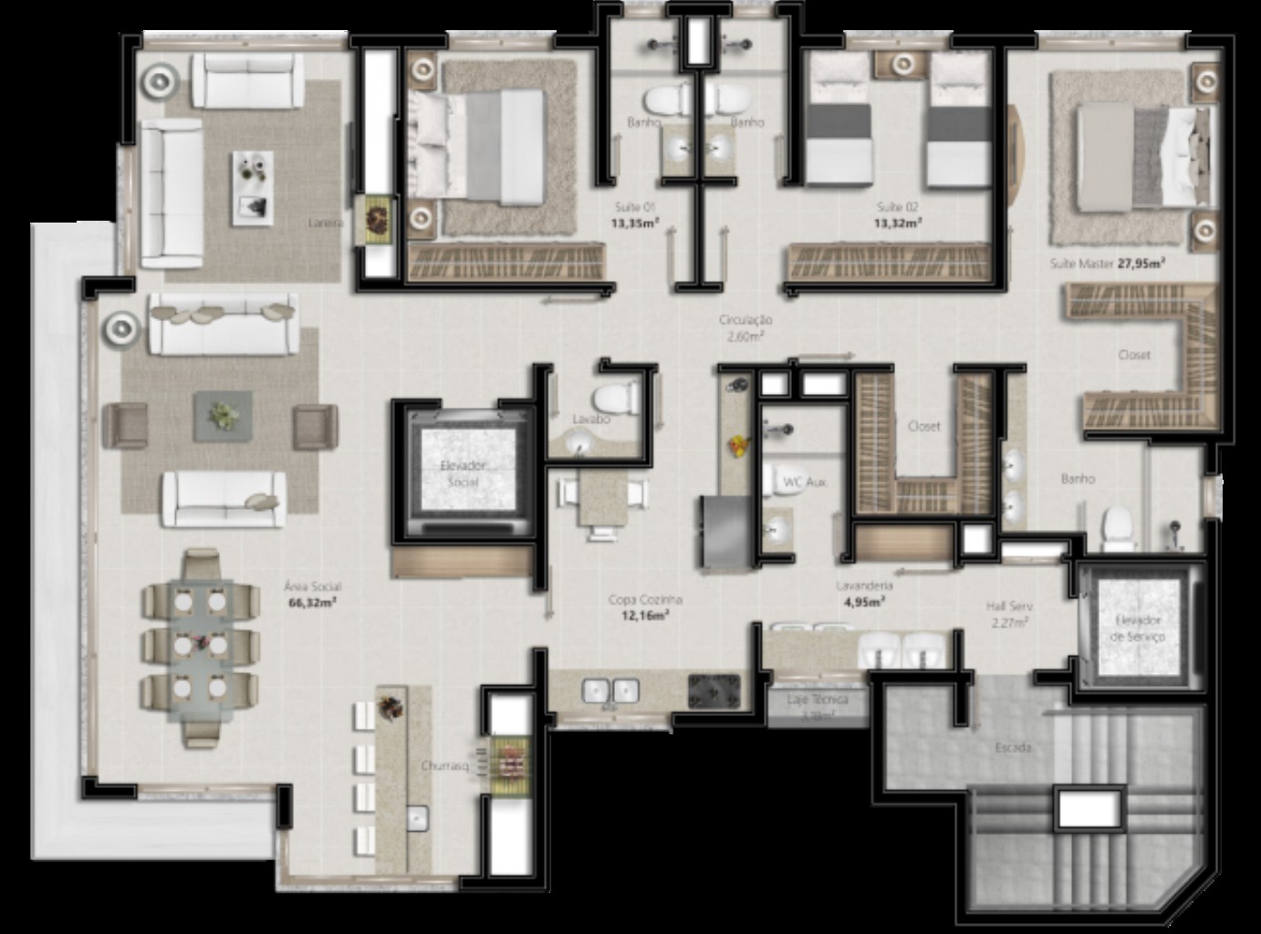Apartamento, 3 quartos, 180 m² - Foto 6