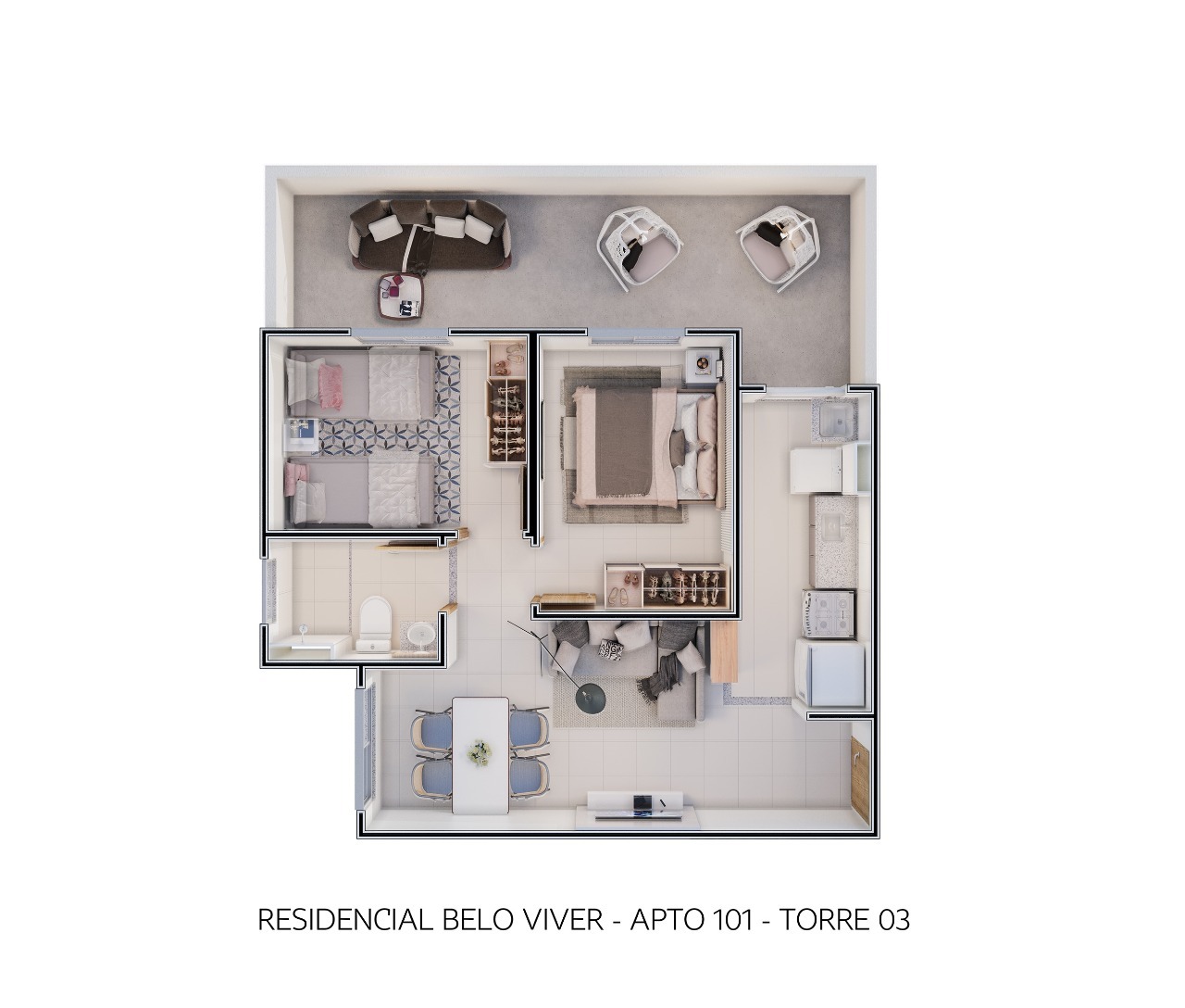 QR 110 Res Belo Viver Samambaia 2 Quartos 1 Vaga 42,11 m² Ac Financiamento