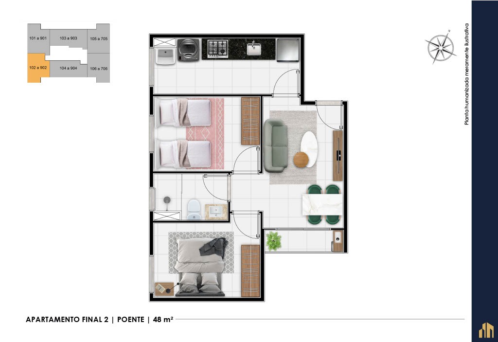 Apartamento, 2 quartos, 51 m² - Foto 21