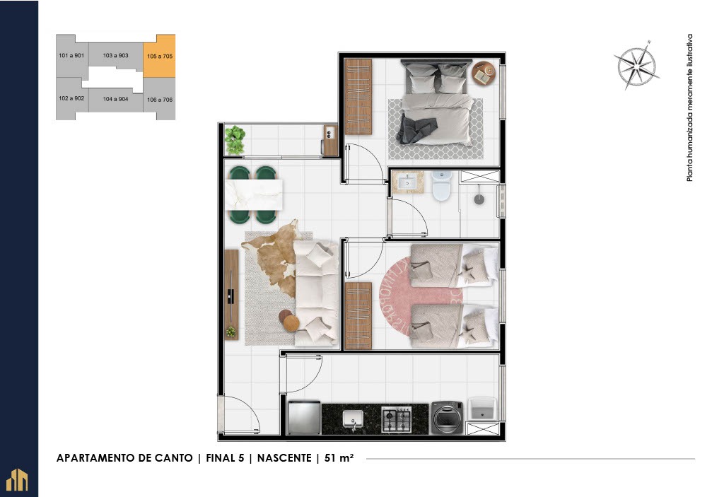 Apartamento, 2 quartos, 51 m² - Foto 24