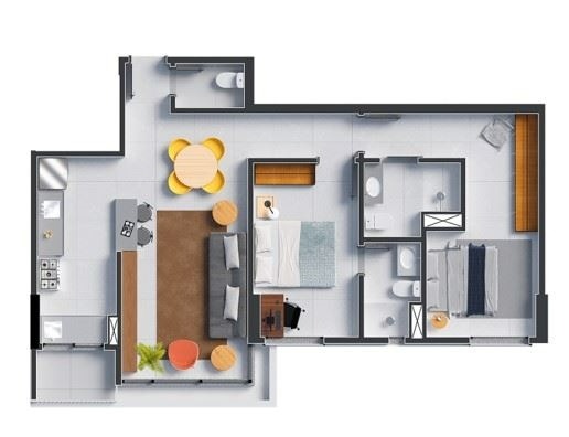 OURO BRANCO VI Rua 36 Sul 2 e 3 quartos 70,09 m² a 155,74m² 1 vaga Ac Fin