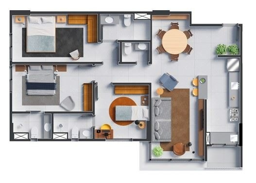 OURO BRANCO VI Rua 36 Sul 2 e 3 quartos 70,09 m² a 155,74m² 1 vaga Ac Fin