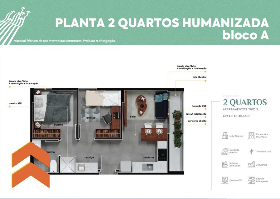 Apartamento, 2 quartos, 36 m² - Foto 24