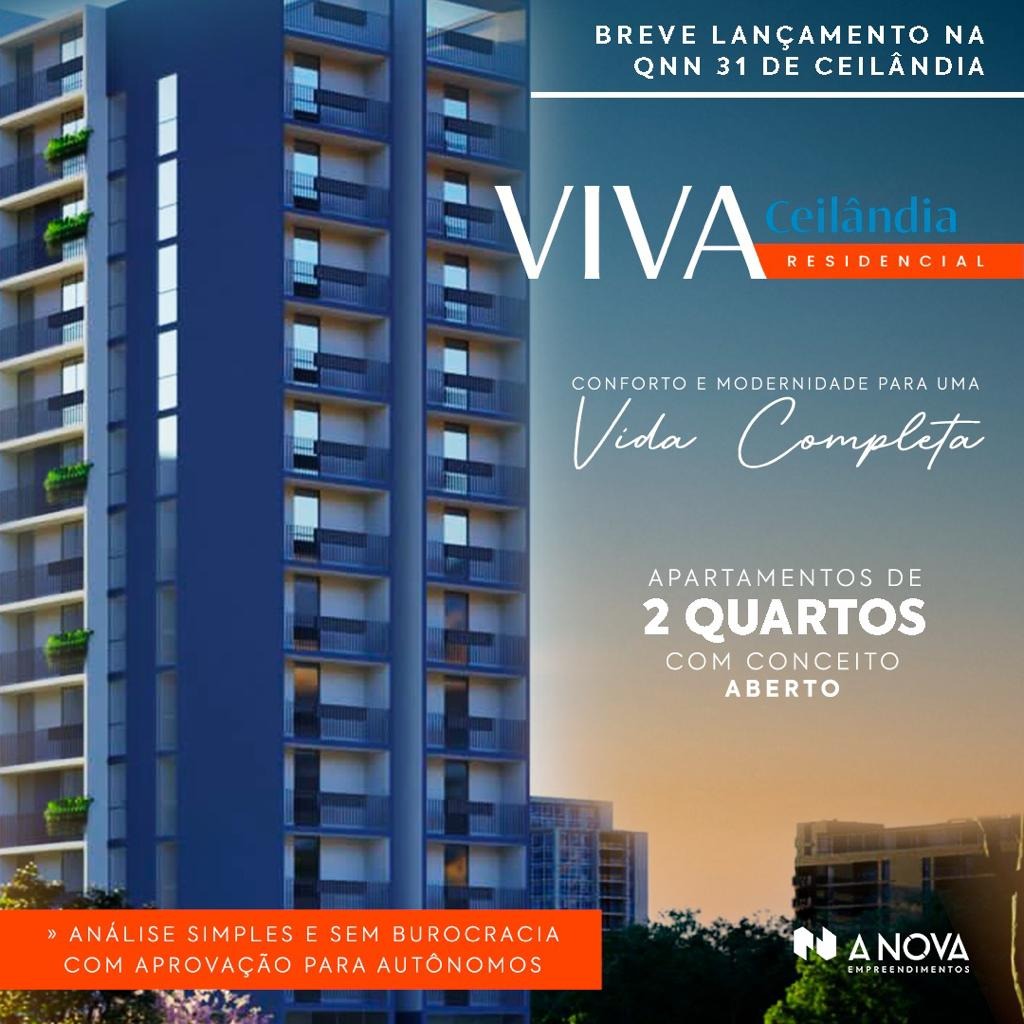QNN 31 Viva Residencial Ágio Apartamento 2 Quartos 1 Vaga 42m² Lazer Porcelanato