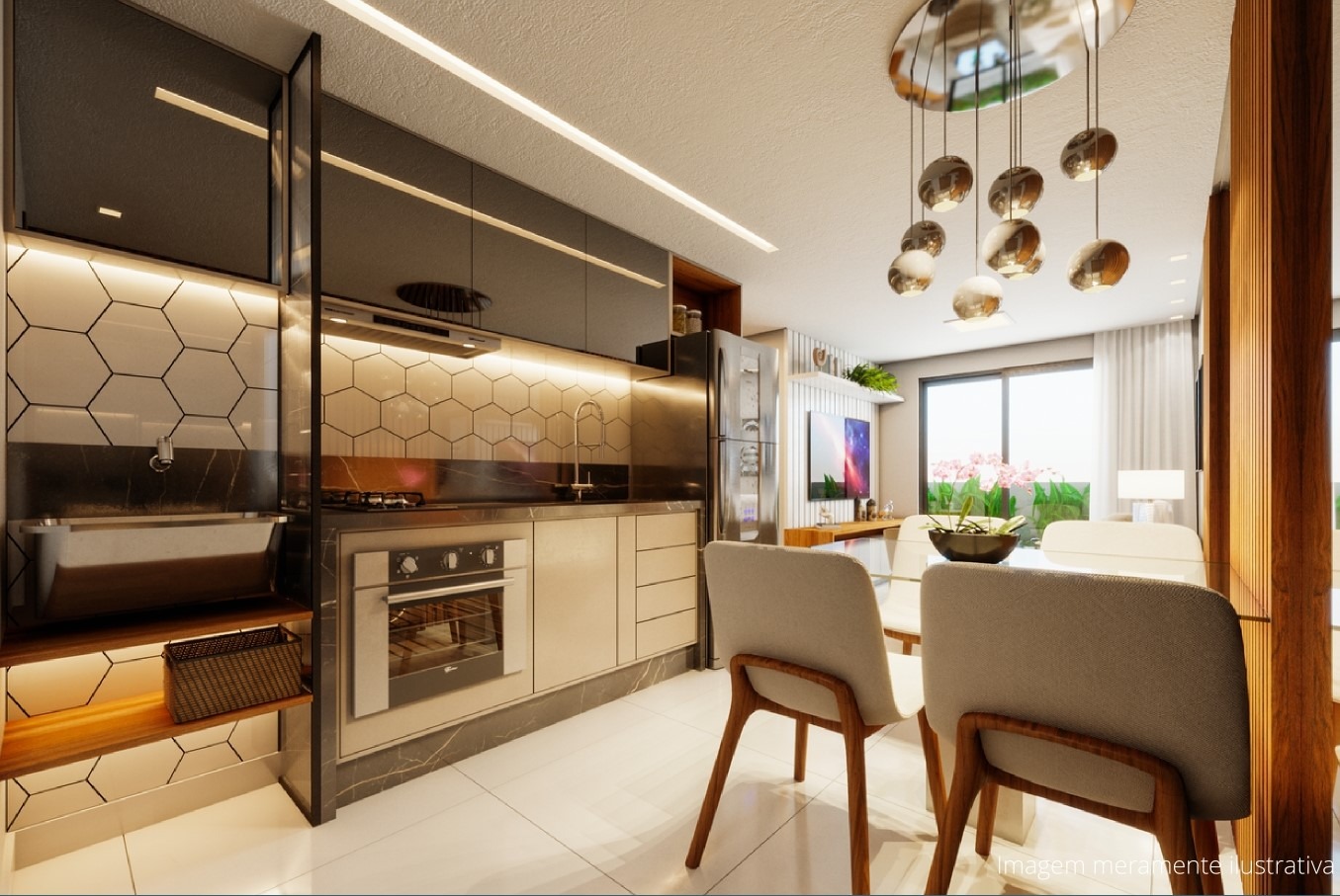 Residencial Iohana Reis Samambaia Norte APTO 2 Quartos 1 Vaga 47,6m² Varanda