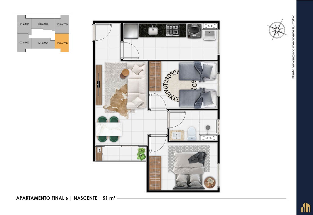 Apartamento, 2 quartos, 51 m² - Foto 25