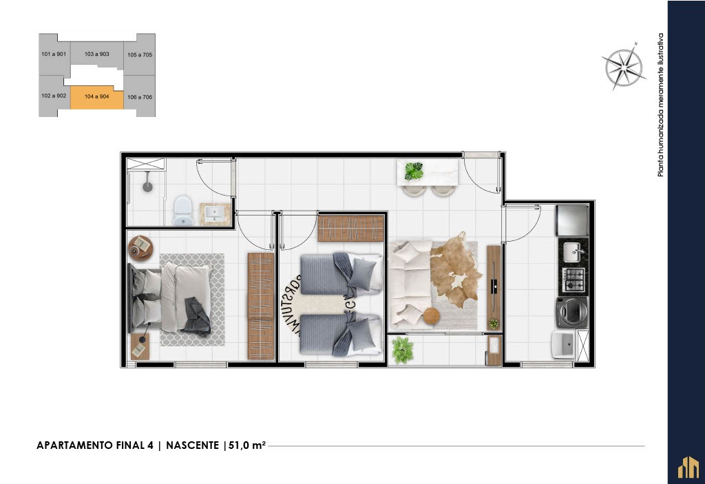 Apartamento, 2 quartos, 51 m² - Foto 23