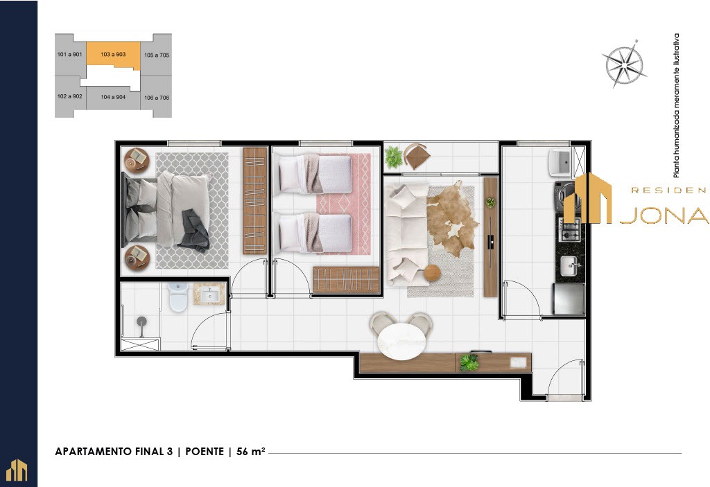 Apartamento, 2 quartos, 51 m² - Foto 22
