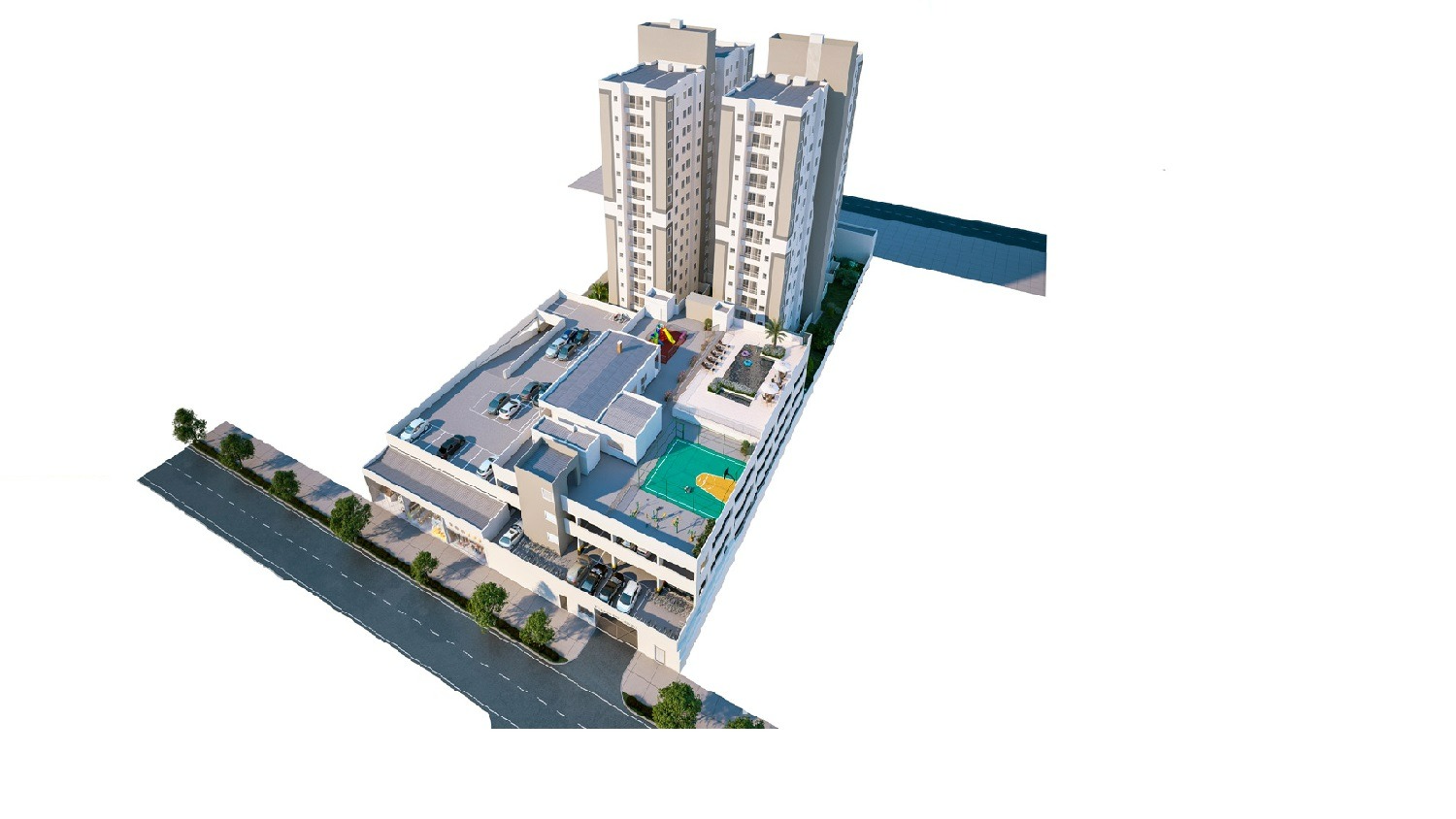 QUADRA QNM 29 Torres do Campo Ceilândia Sul Garden 2 Quartos 45m² 1 Vaga Lazer