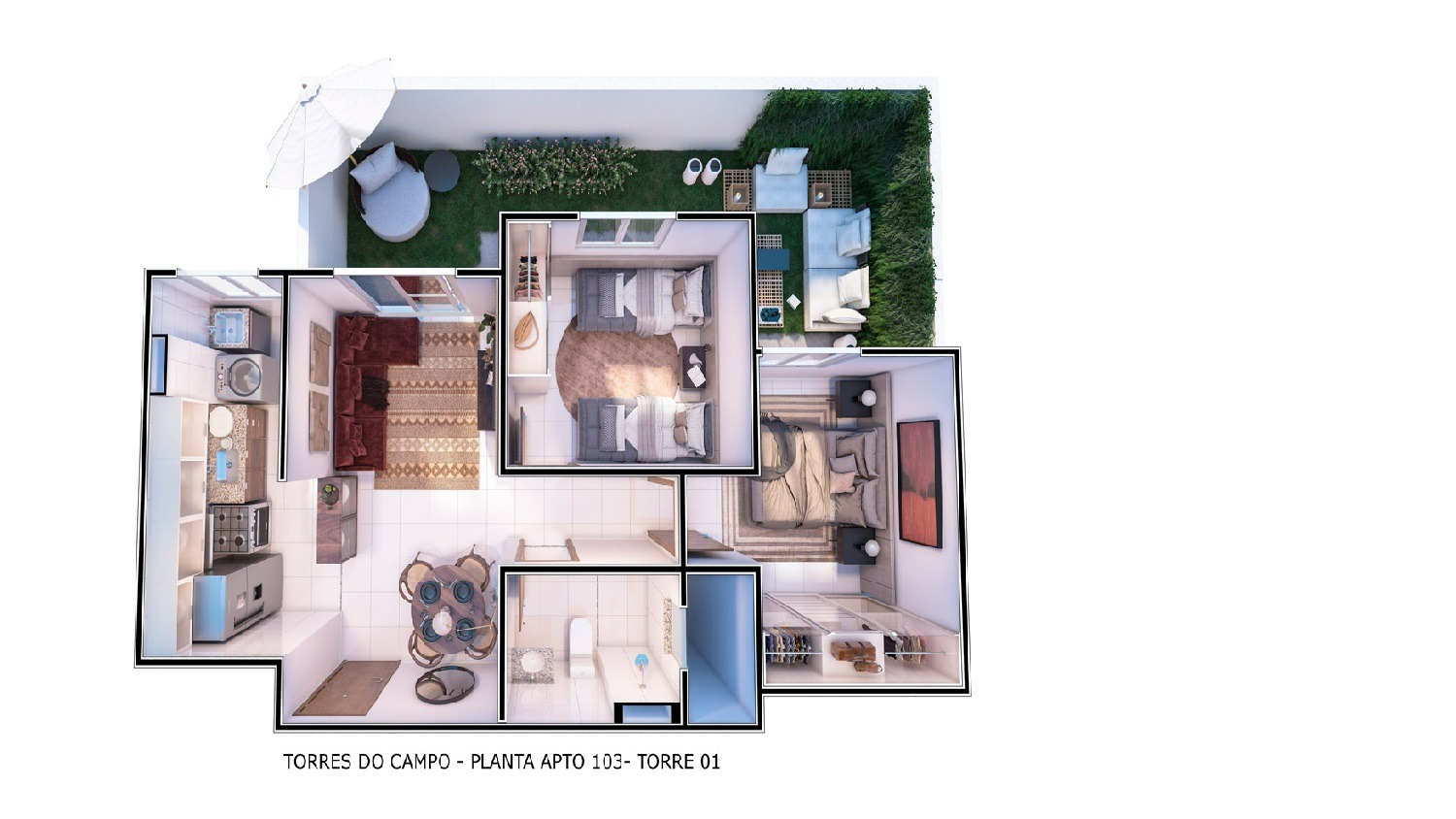 QUADRA QNM 29 Torres do Campo Ceilândia Sul 2 Quartos 45m² 1Vaga Lazer