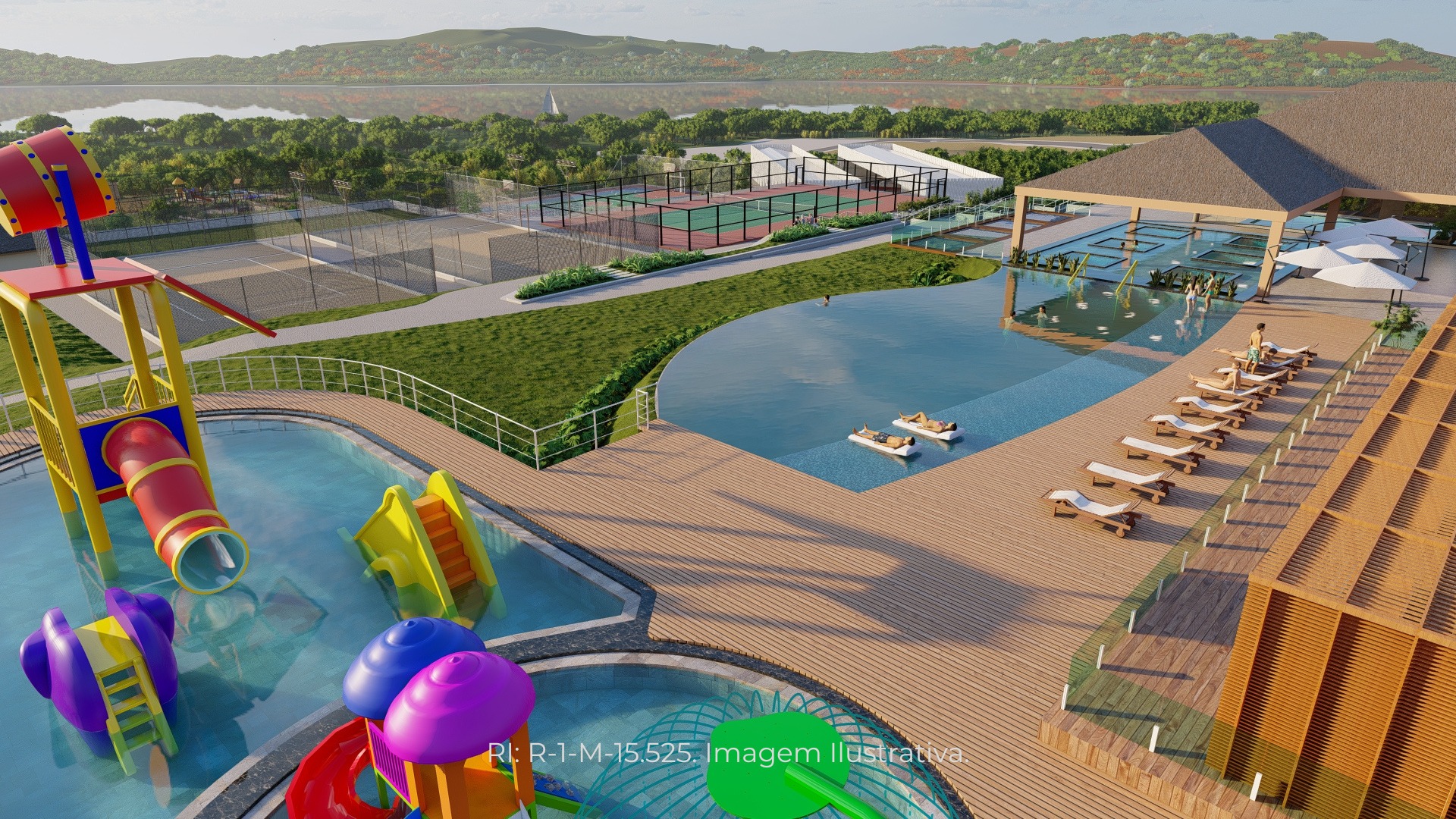 Cond Encanto das Águas Corumbá IV Lote 3.404m² Portaria 24 horas Lazer Completo - foto 20