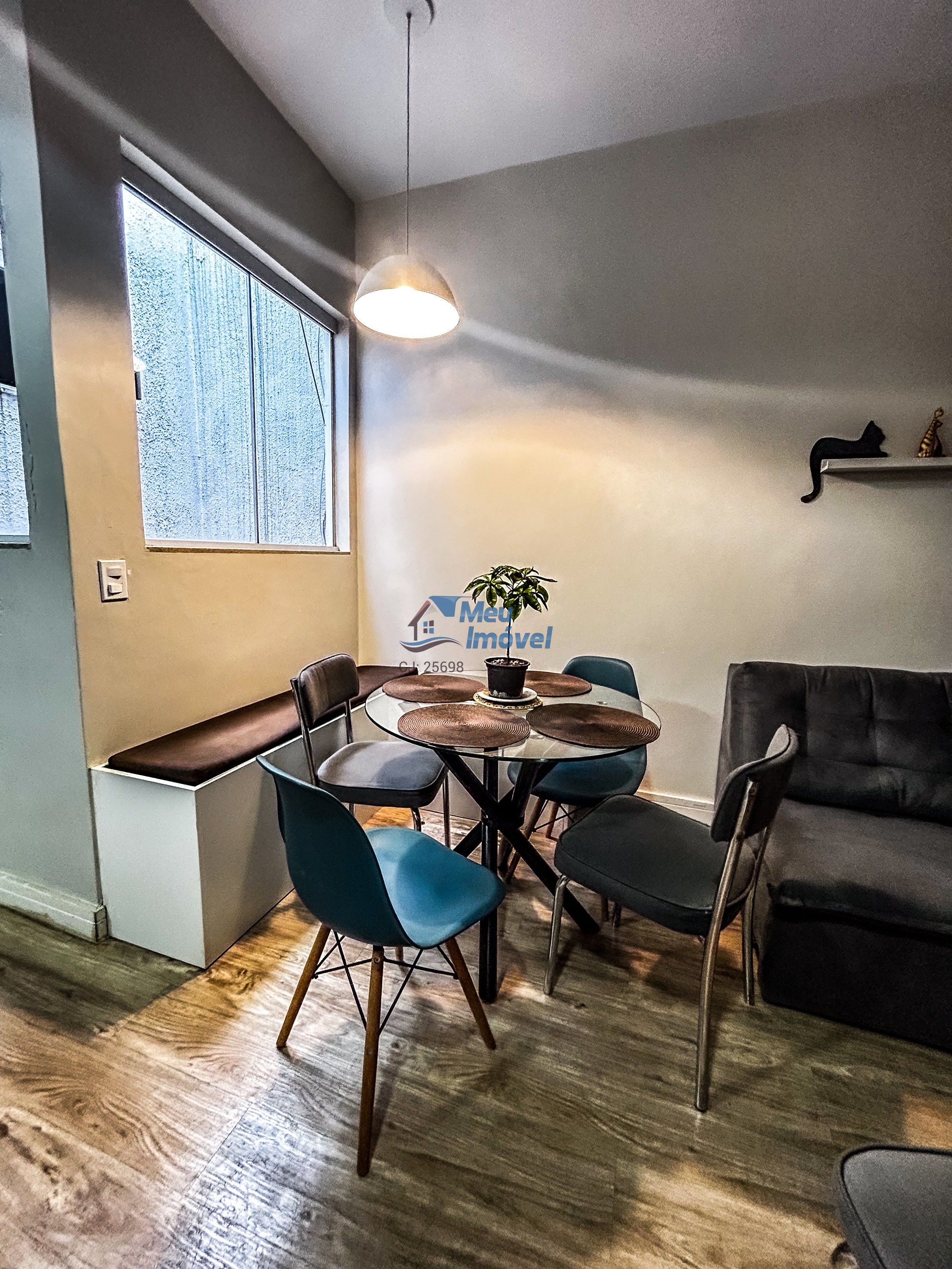 Núcleo bandeirante apto 2 quartos 47,90m² sala cozinha ilumi