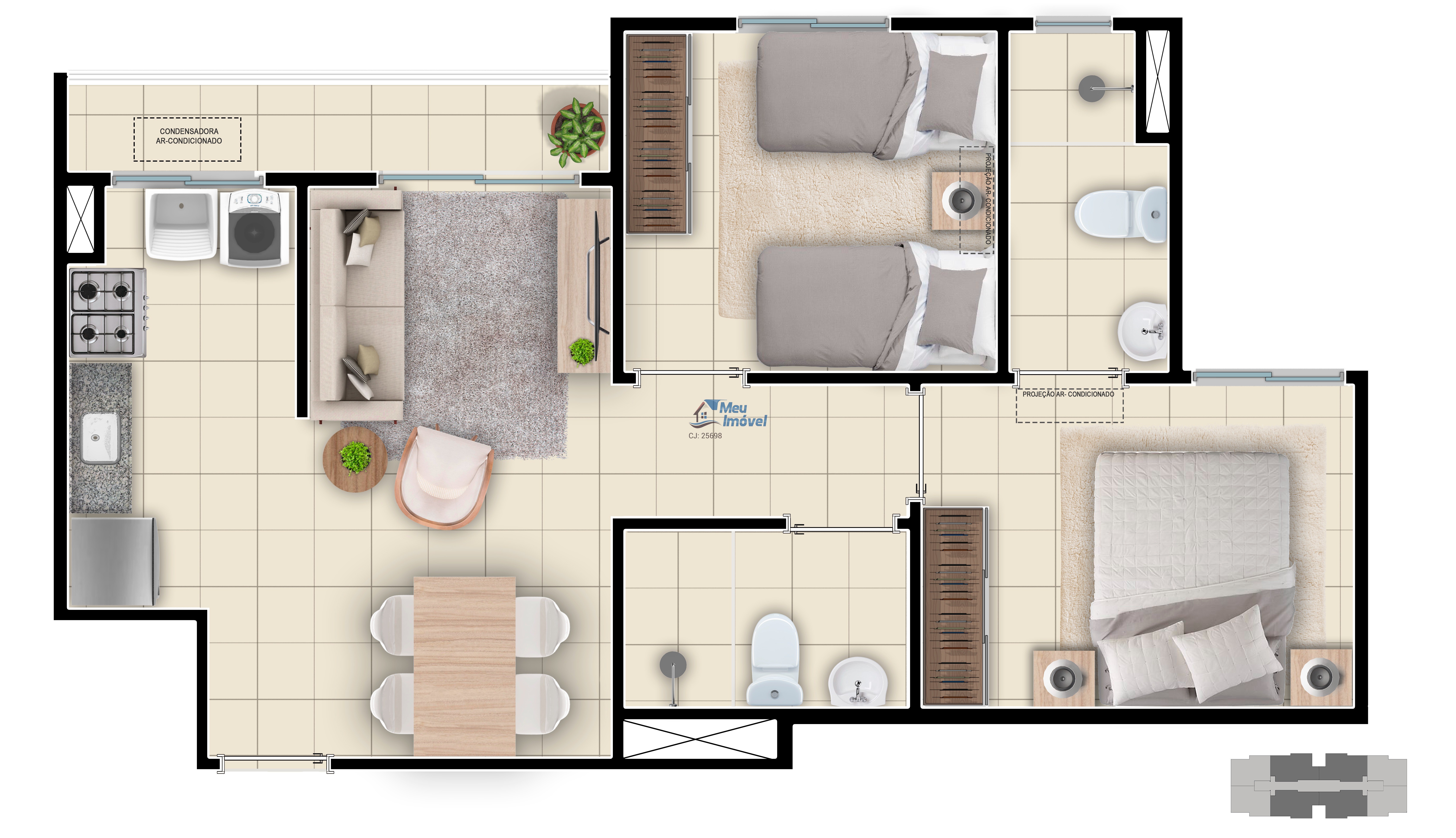 Apartamento, 2 quartos, 48 m² - Foto 30