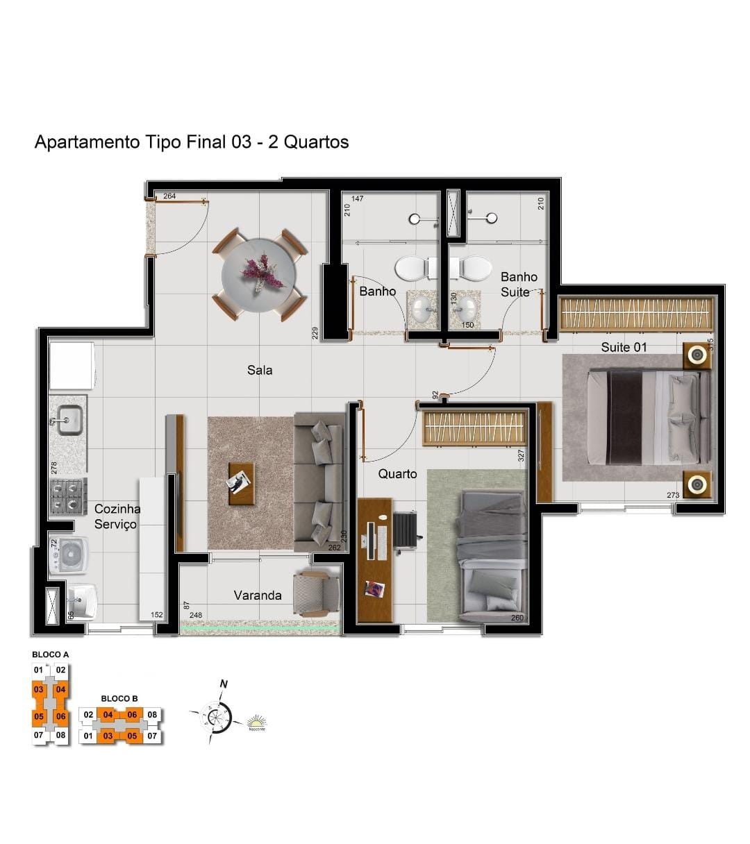 Quadra 302 samambaia residencial vivance ágio 2 quartos 1 su