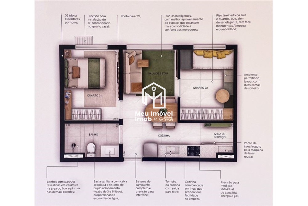Apartamento, 2 quartos, 45 m² - Foto 38