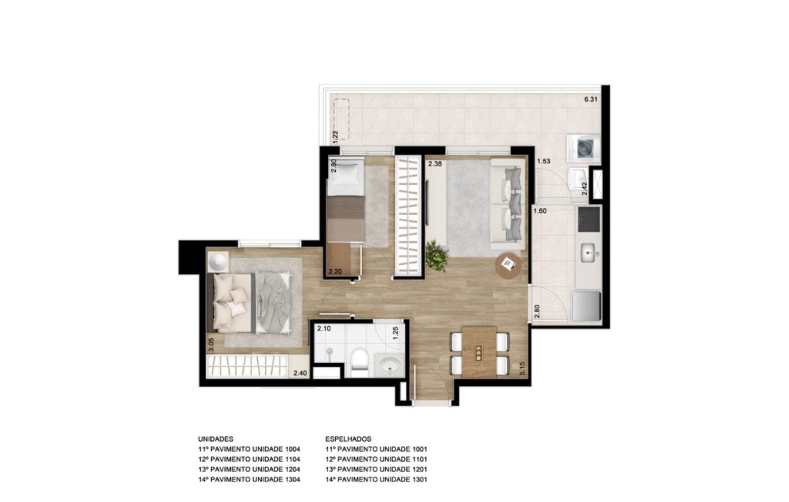 Apartamento, 2 quartos, 45 m² - Foto 18