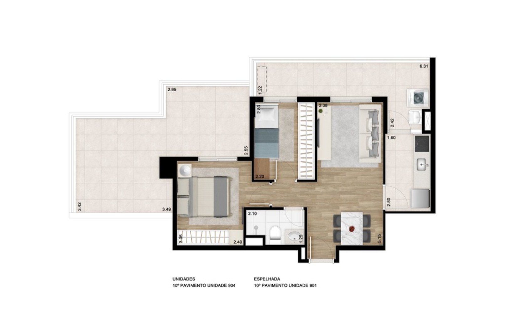 Apartamento, 2 quartos, 48 m² - Foto 16