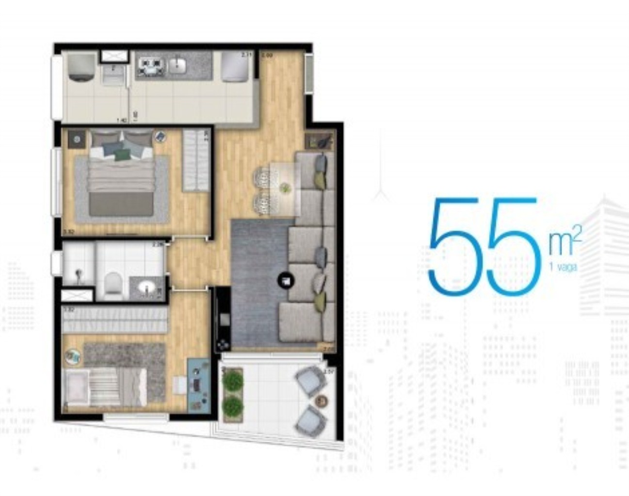 Apartamento, 2 quartos, 54 m² - Foto 18