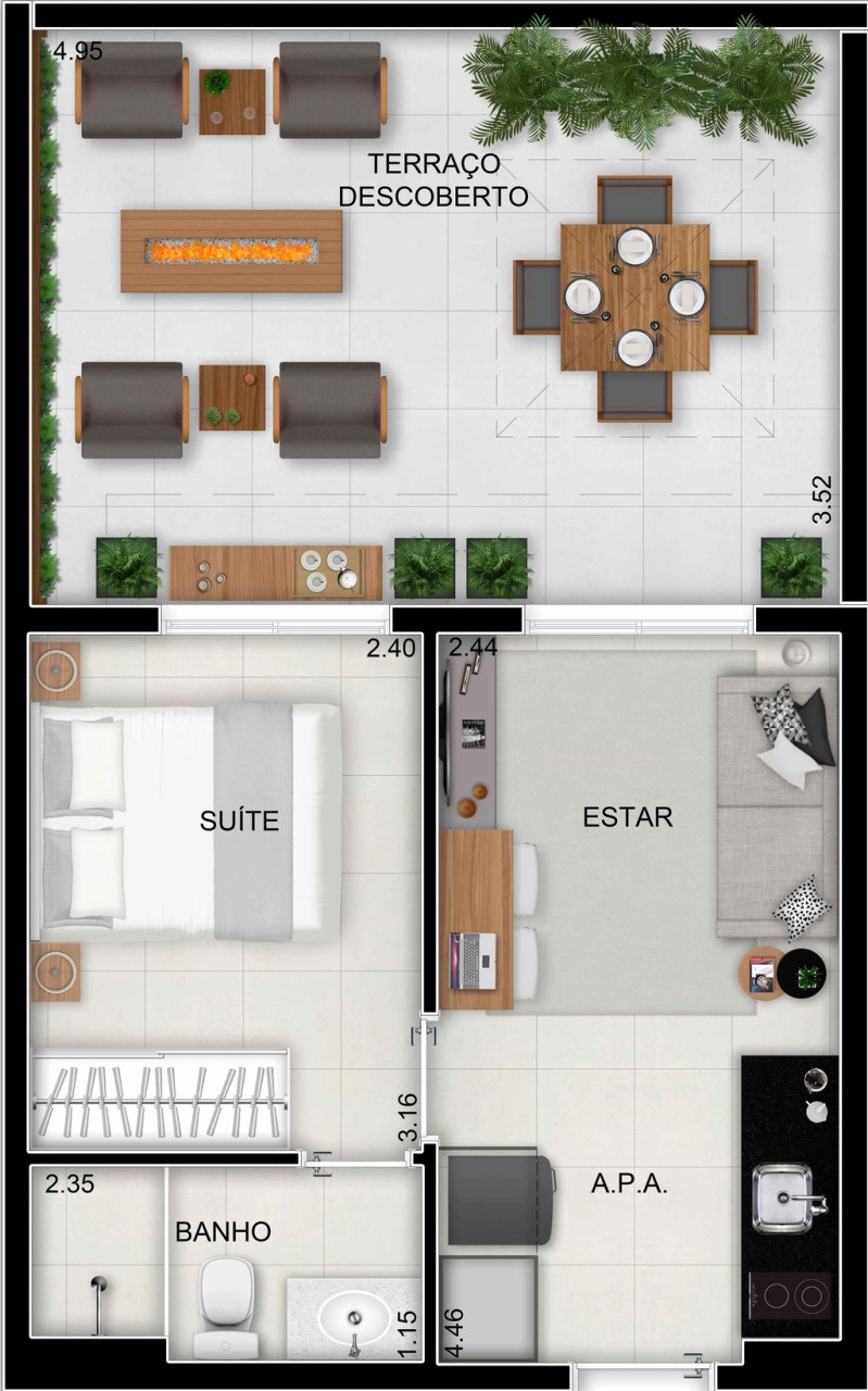 Apartamento, 1 quarto, 20 m² - Foto 34