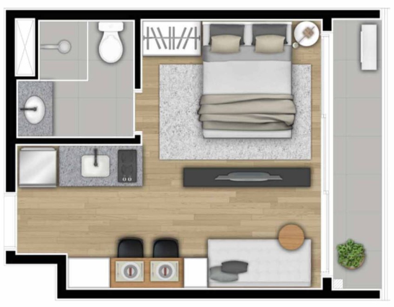 Apartamento à venda com 1 quarto, 26m² - Foto 15