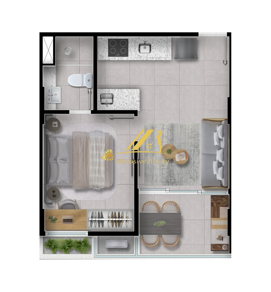 Apartamento, 1 quarto, 35 m² - Foto 2