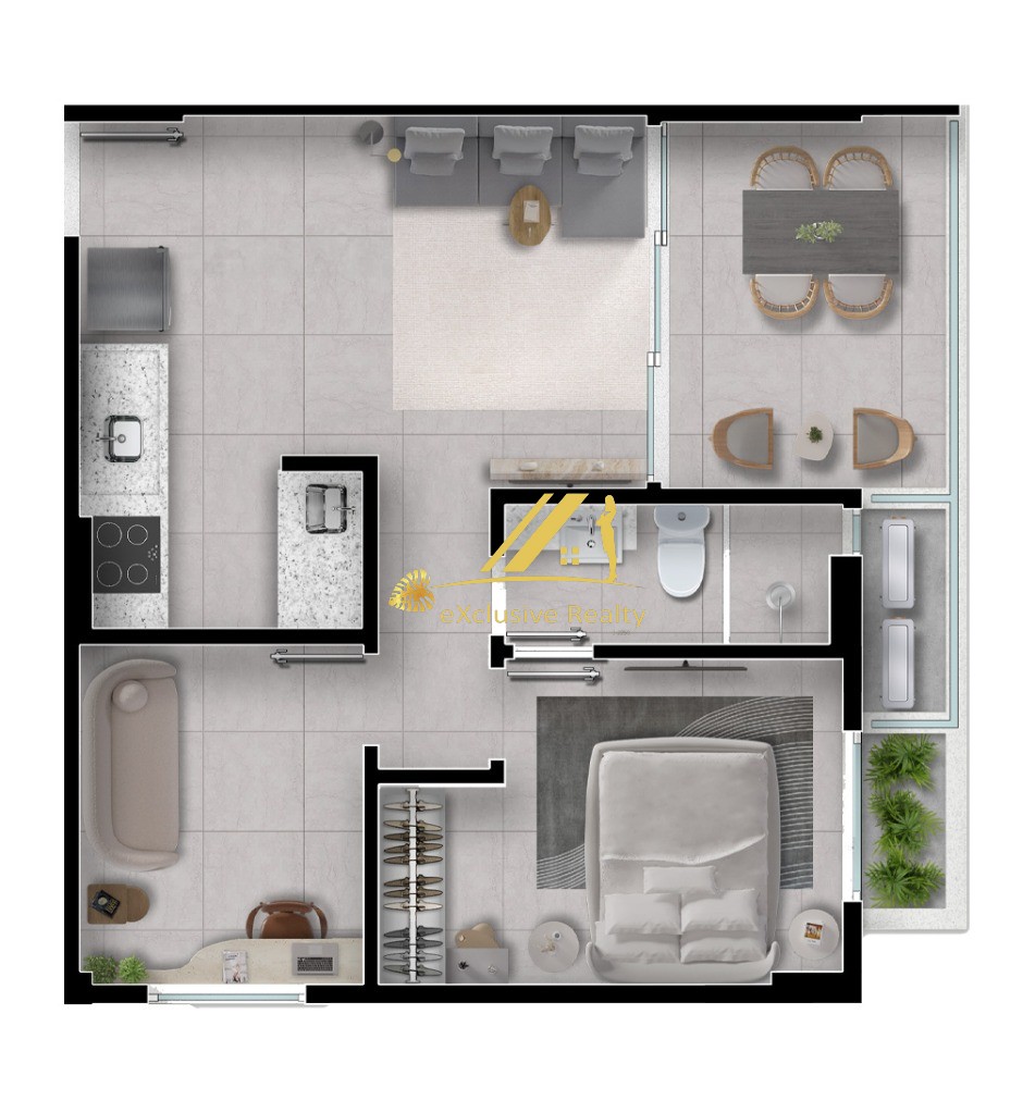 Apartamento, 1 quarto, 35 m² - Foto 3