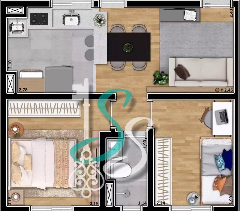 Apartamento, 2 quartos, 40 m² - Foto 20
