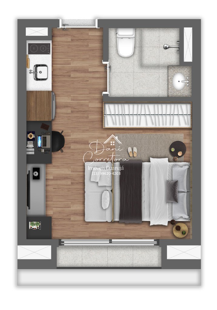 Apartamento, 1 quarto, 22 m² - Foto 7