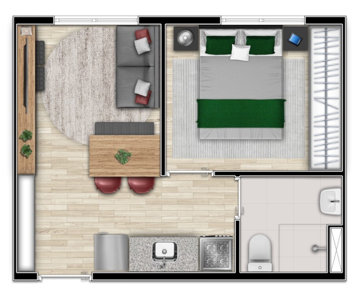 Apartamento, 1 quarto, 24 m² - Foto 17