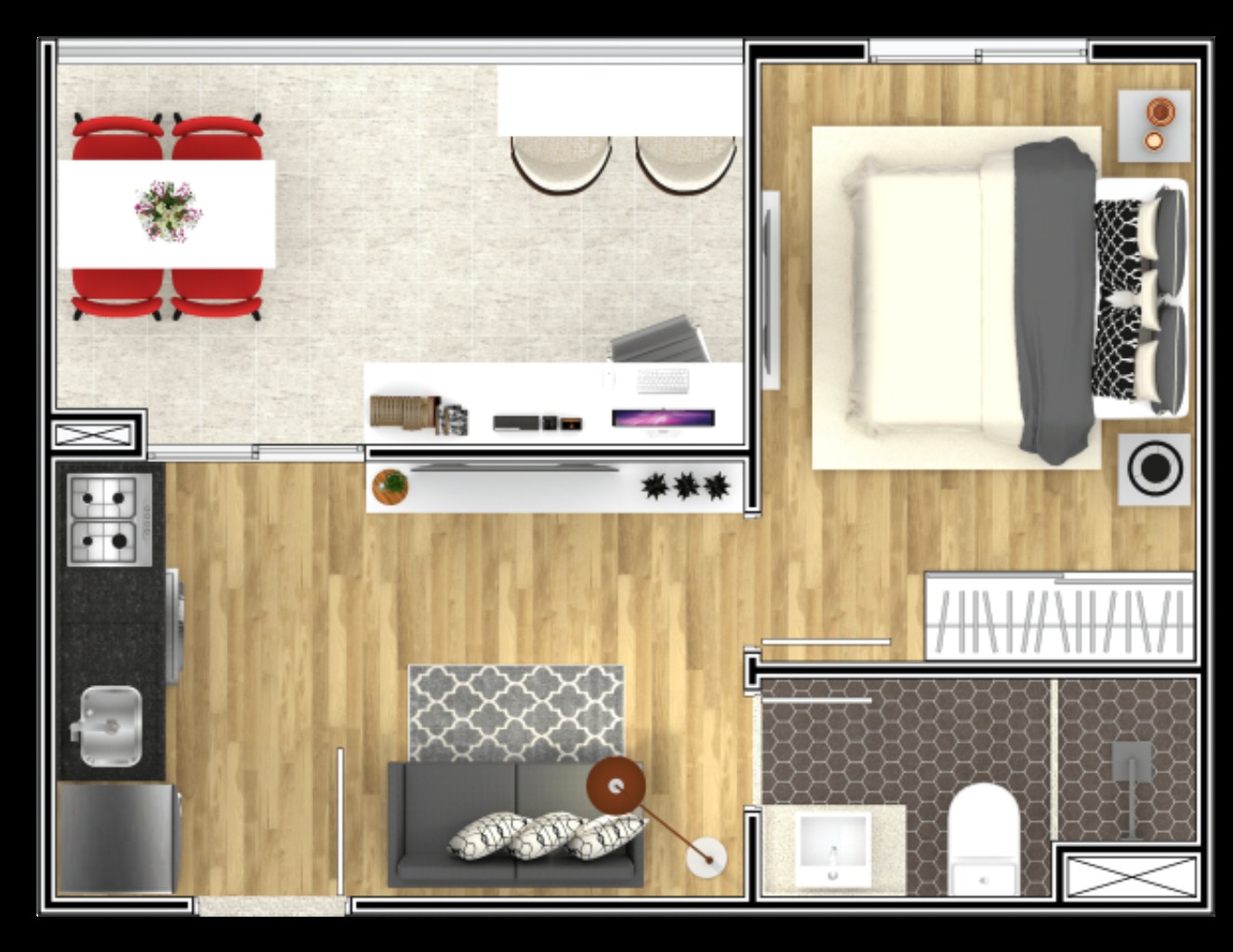 Cobertura, 1 quarto, 65 m² - Foto 25