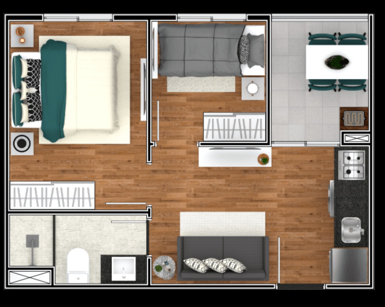 Cobertura, 1 quarto, 65 m² - Foto 27