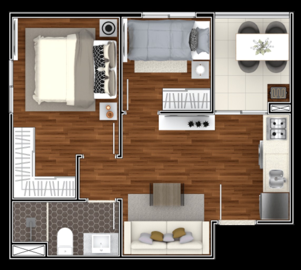 Cobertura, 1 quarto, 65 m² - Foto 28