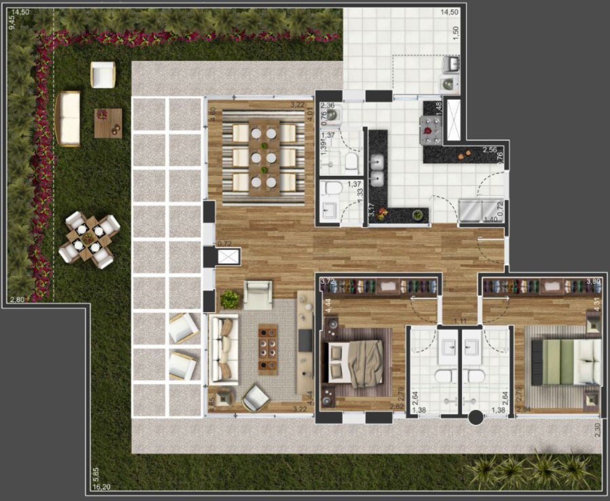 Apartamento à venda com 2 quartos, 128m² - Foto 4