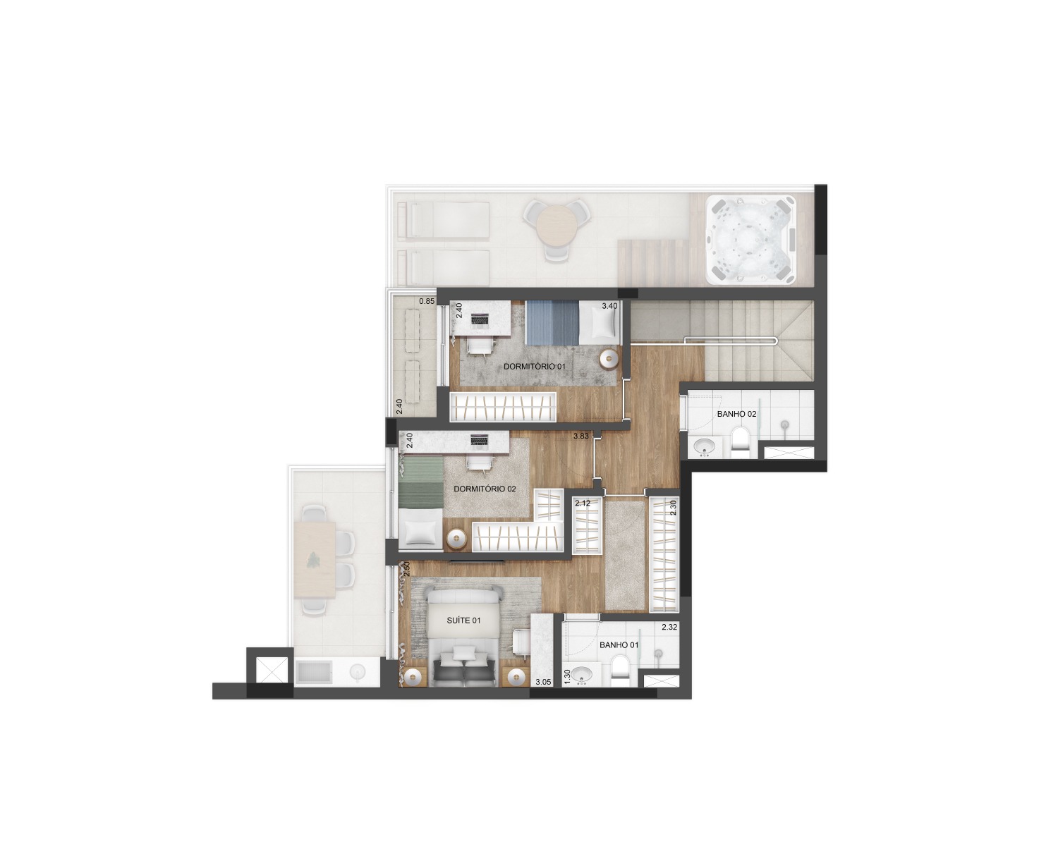 Apartamento, 2 quartos, 18675 m² - Foto 10