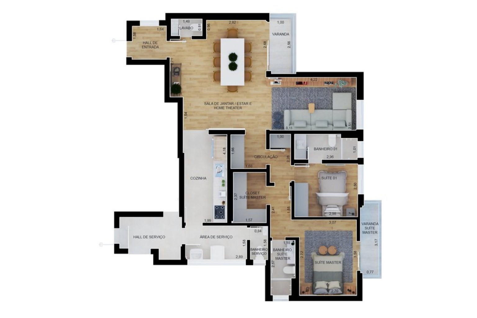 Apartamento, 2 quartos, 127 m² - Foto 9