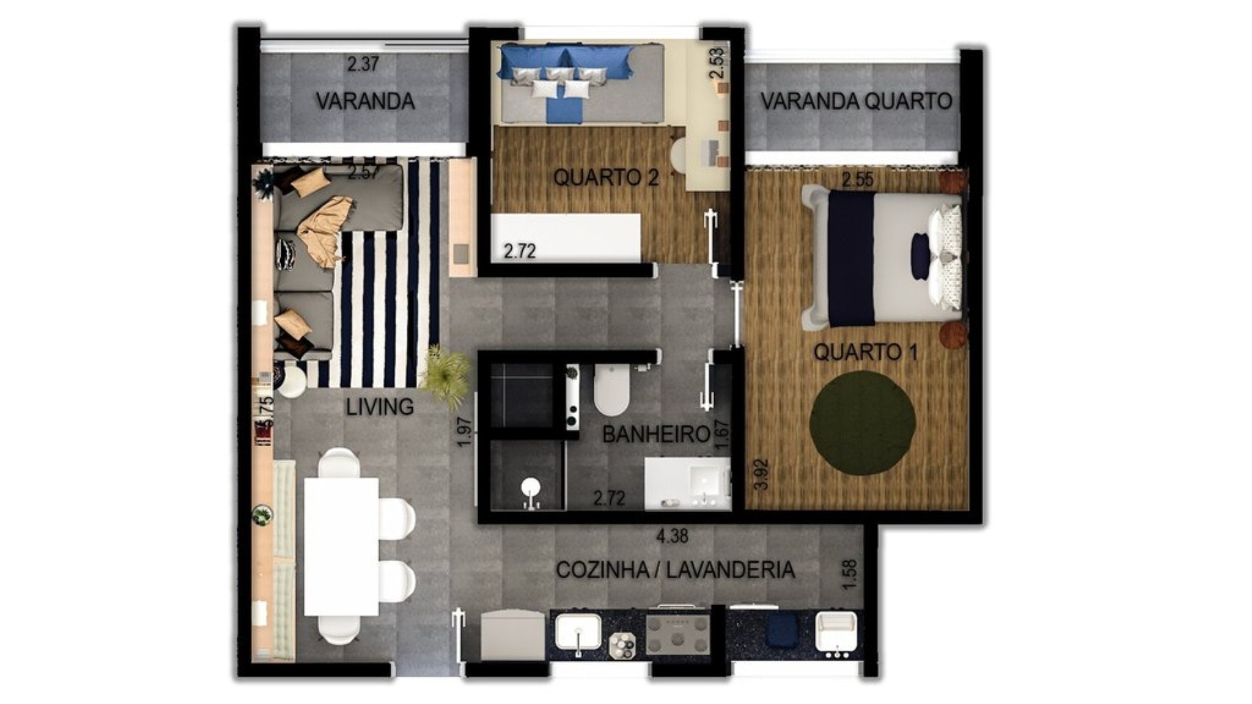 Apartamento, 2 quartos, 55 m² - Foto 8