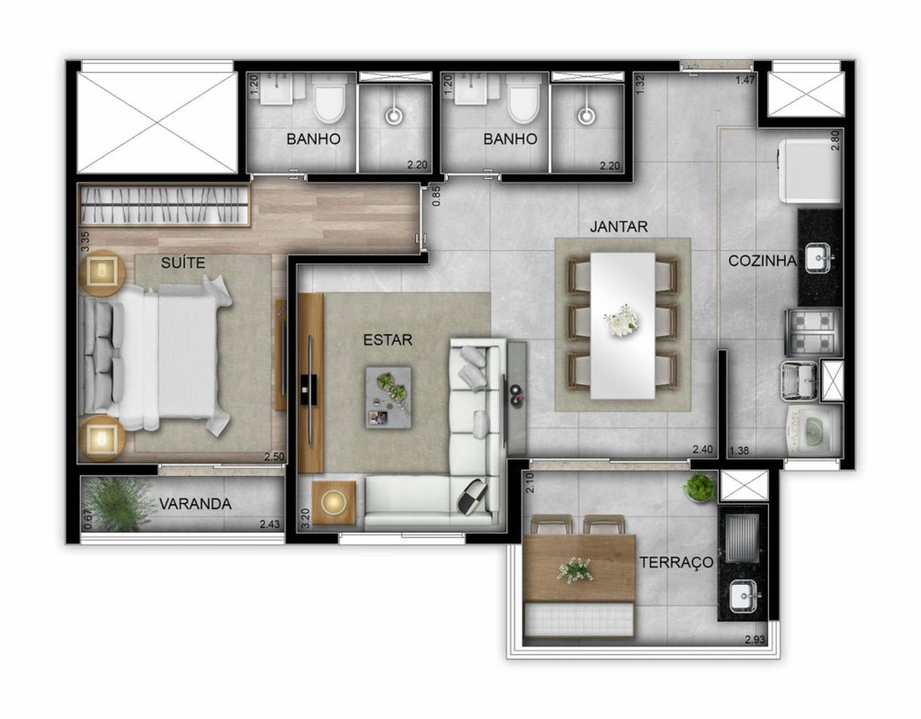 Apartamento, 3 quartos, 76 m² - Foto 23