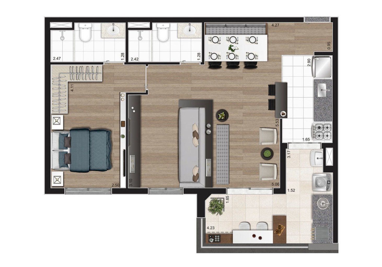 Apartamento, 2 quartos, 126 m² - Foto 20