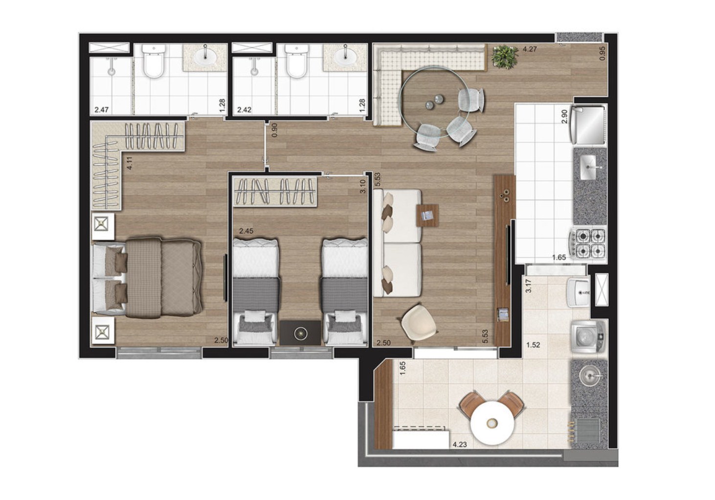 Apartamento, 3 quartos, 92 m² - Foto 19