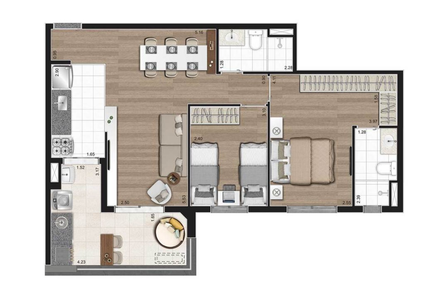 Apartamento, 3 quartos, 106 m² - Foto 21