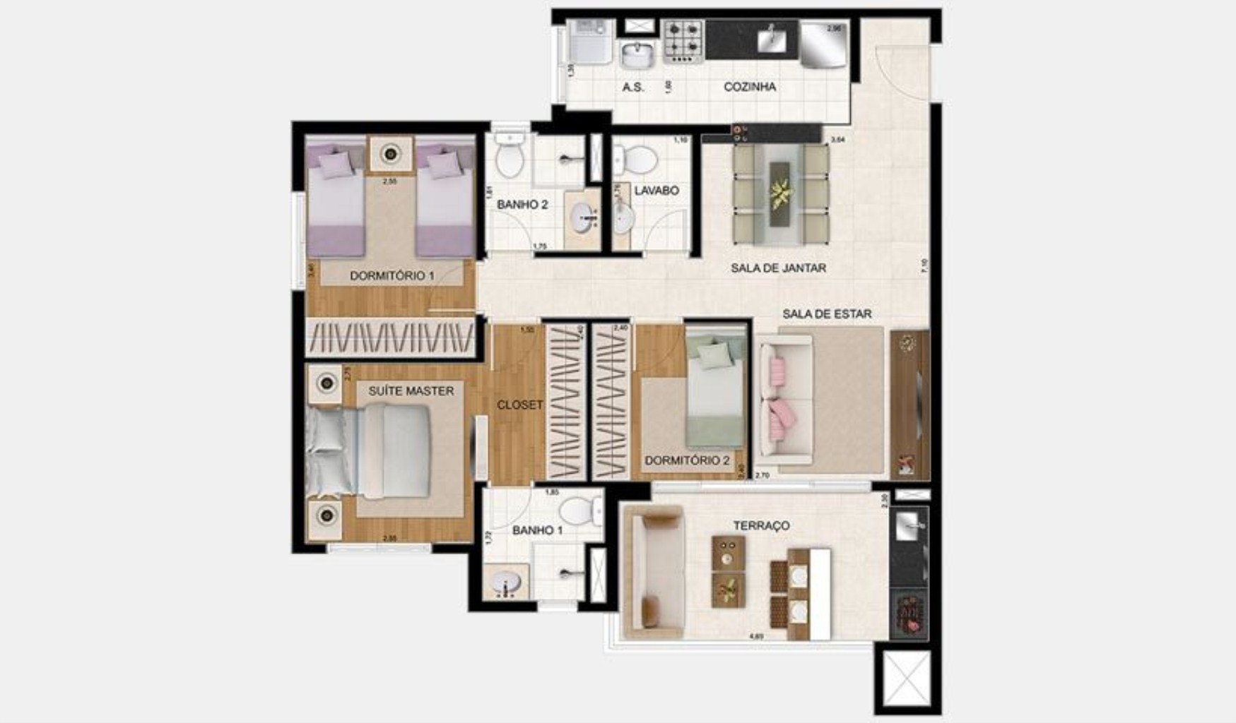 Apartamento, 3 quartos, 86 m² - Foto 28
