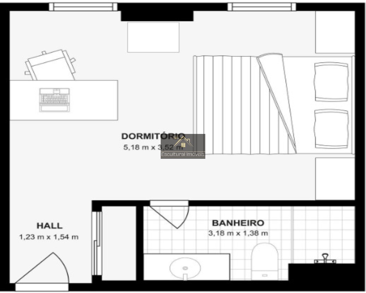 Apartamento, 1 quarto, 28 m² - Foto 28