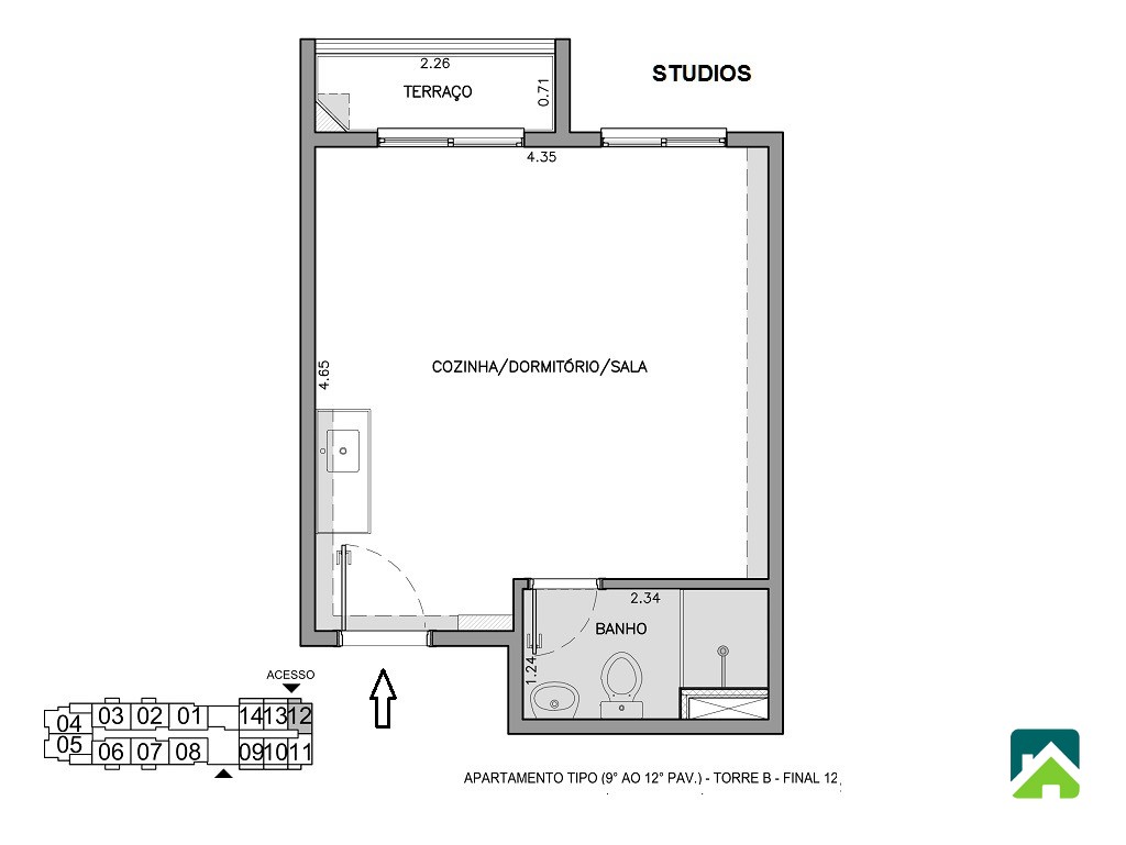 Apartamento, 1 quarto, 26 m² - Foto 29