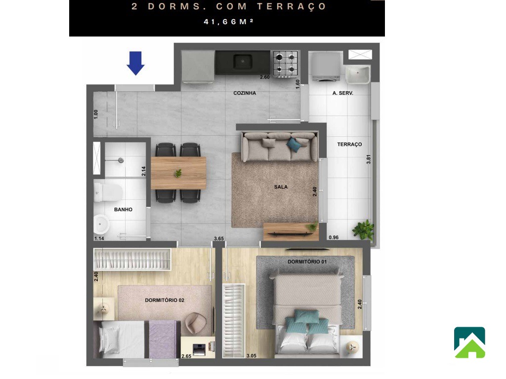 Apartamento, 2 quartos, 42 m² - Foto 33
