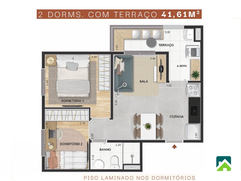 Apartamento, 2 quartos, 42 m² - Foto 5