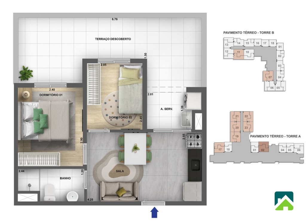 Apartamento, 2 quartos, 50 m² - Foto 12