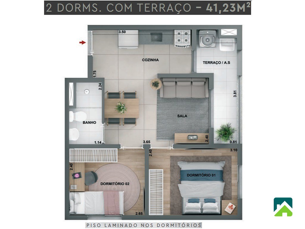Apartamento, 2 quartos, 41 m² - Foto 6