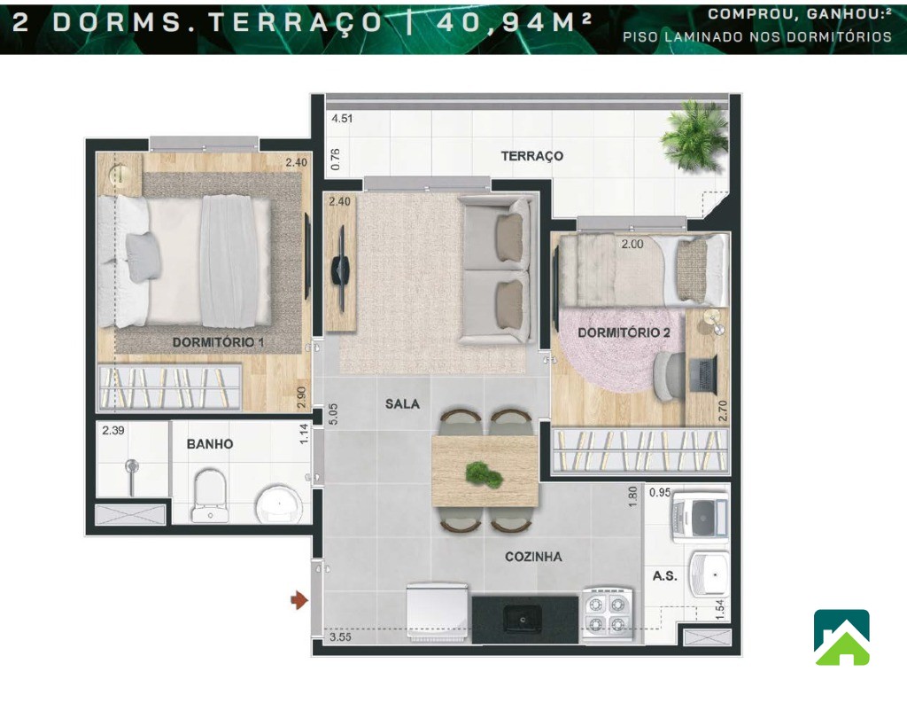 Apartamento, 2 quartos, 41 m² - Foto 5